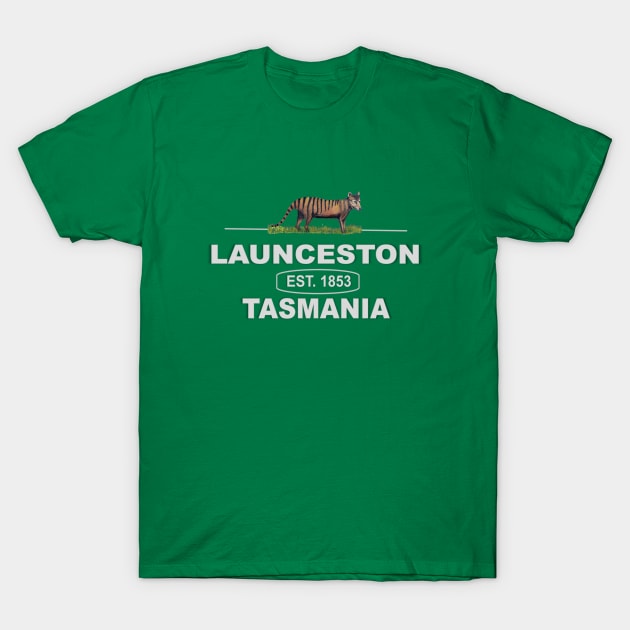 Launceston, Tasmania with Tasmanian Tiger T-Shirt by KC Morcom aka KCM Gems n Bling aka KCM Inspirations